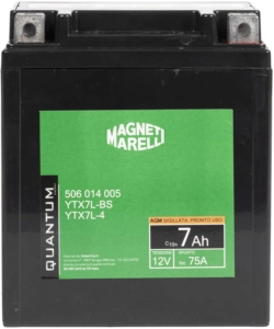 MAGNETI MARELLI BATTERIA MOTO SCOOTER 7AH 12V 75A AGM SIGILLATA POLO POSITIVO DX